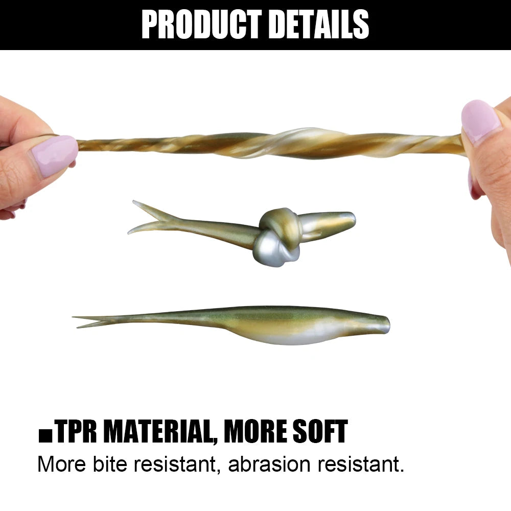 Leurre souple Spinnaker TPR Jerk Shad 12 cm – Imitation lançon – Spécial bar du bord