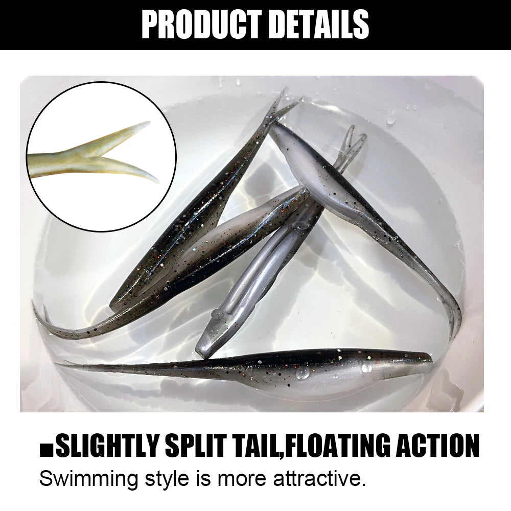 Leurre souple Spinnaker TPR Jerk Shad 12 cm – Imitation lançon – Spécial bar du bord