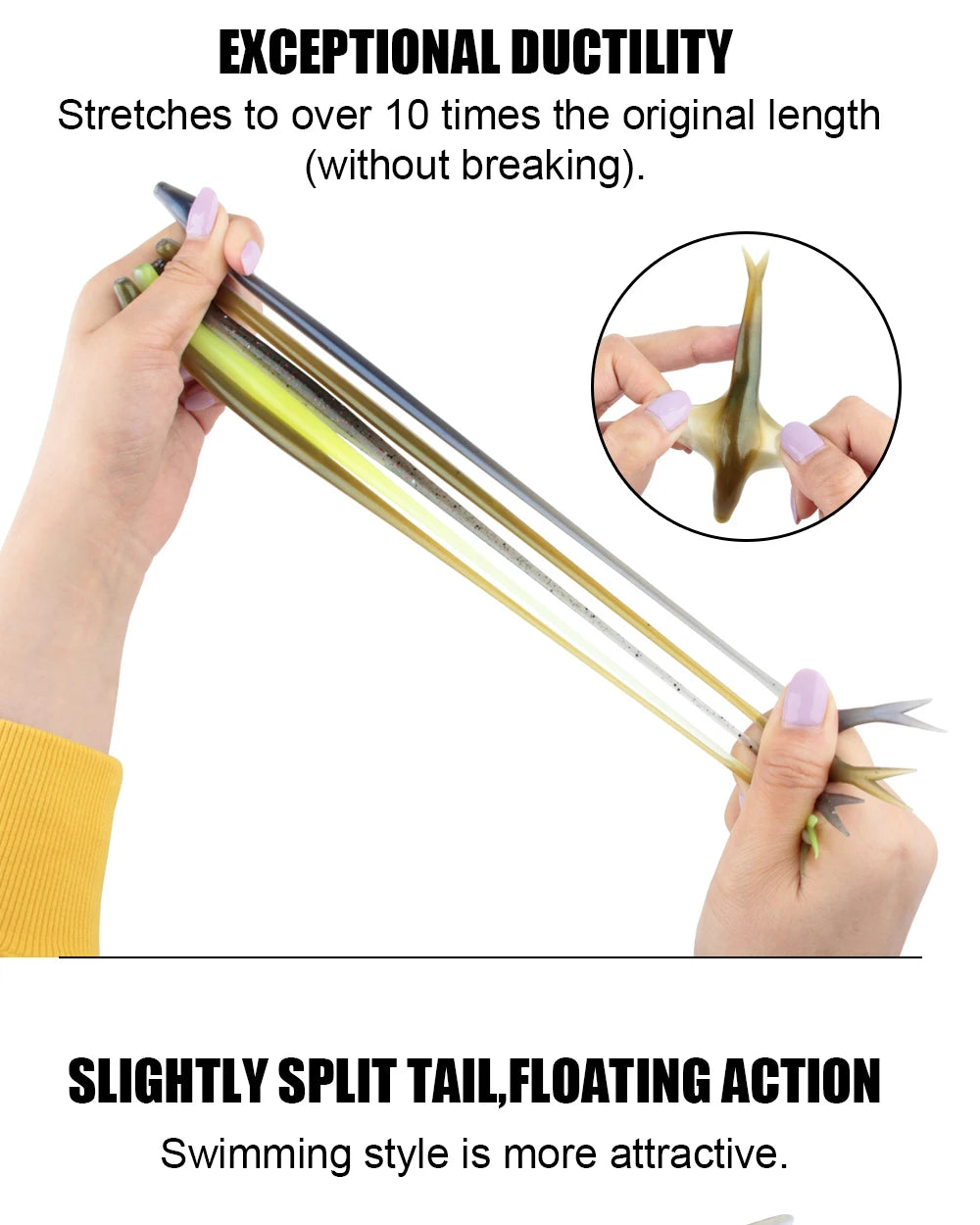 Leurre souple Spinnaker TPR Jerk Shad 12 cm – Imitation lançon – Spécial bar du bord