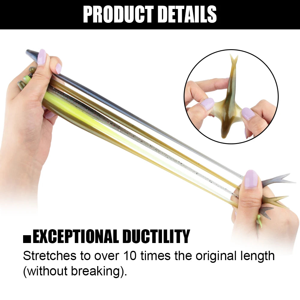 Leurre souple Spinnaker TPR Jerk Shad 12 cm – Imitation lançon – Spécial bar du bord