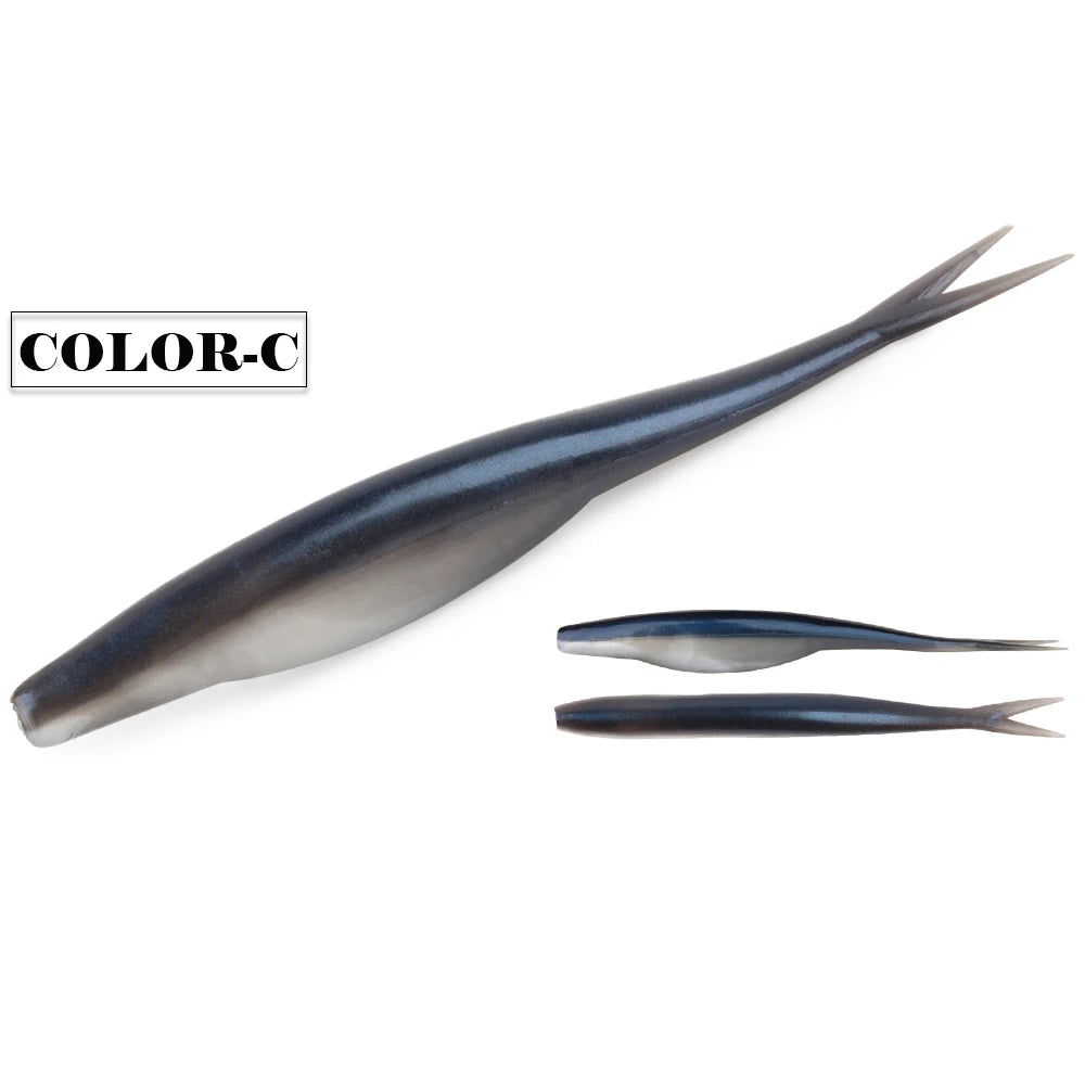 Leurre souple Spinnaker TPR Jerk Shad 12 cm – Imitation lançon – Spécial bar du bord