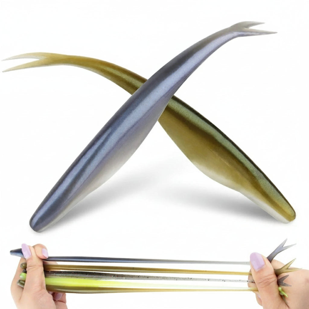 Leurre souple Spinnaker TPR Jerk Shad 12 cm – Imitation lançon – Spécial bar du bord